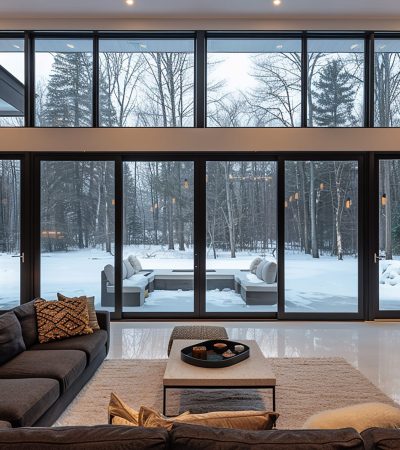 living-room-house-is-covered-snow-has-large-window-that-opens-outside