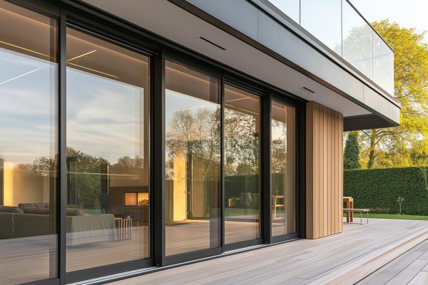 modern-home-with-large-sliding-glass-doors-wooden-siding